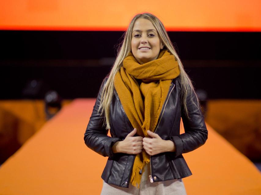 Teresa Berastegui, en Vistalegre tras el mitin de Rivera.