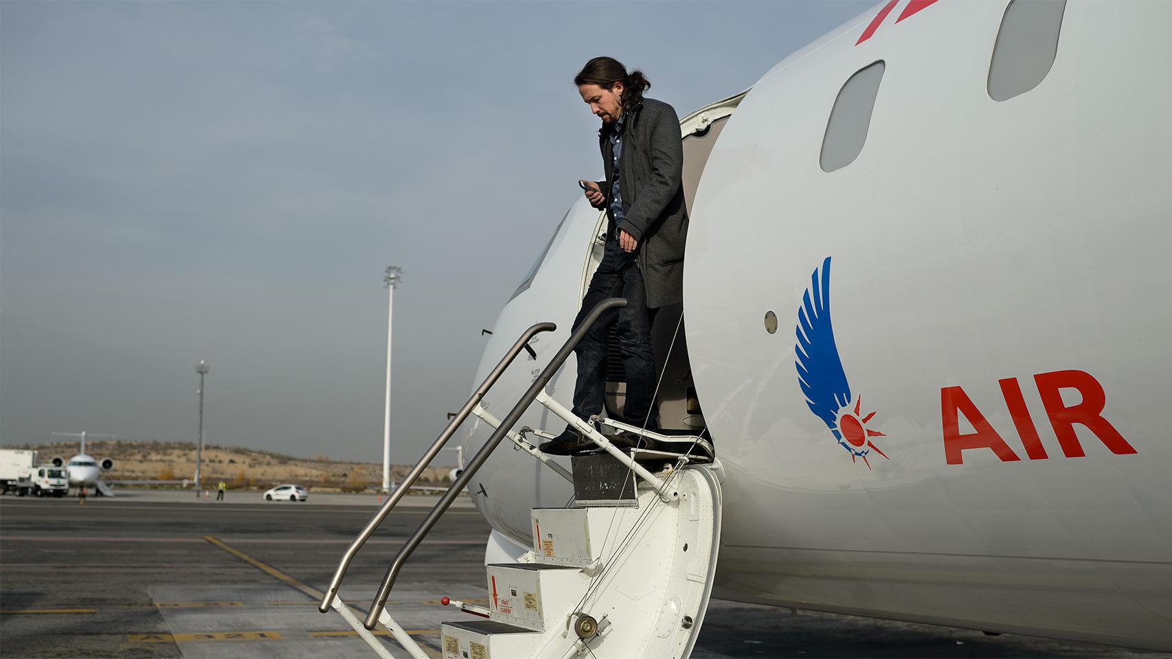 Iglesias a su llegada a Santander