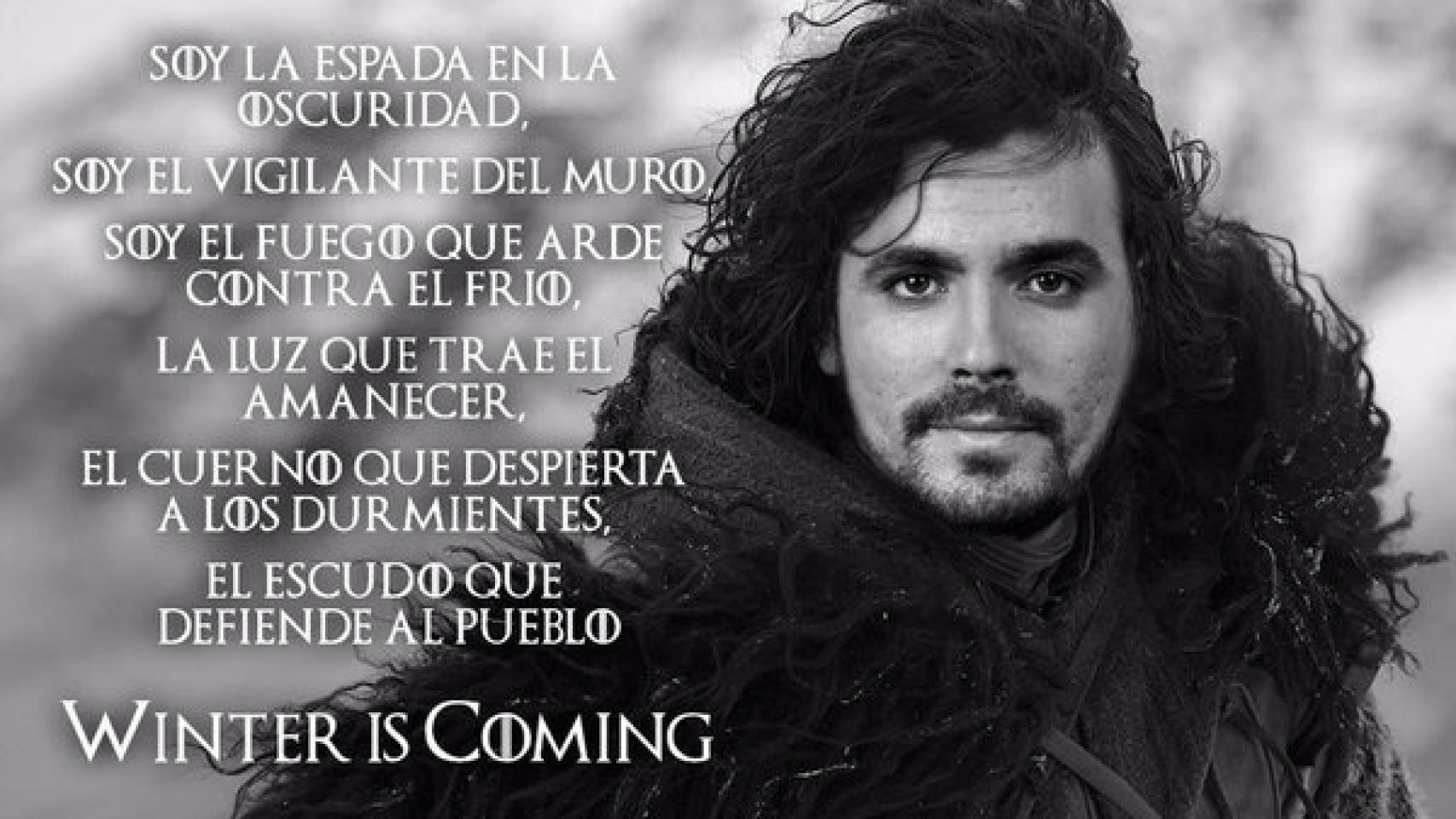 Al candidato de IU caracterizado como personaje de Juego de Tronos