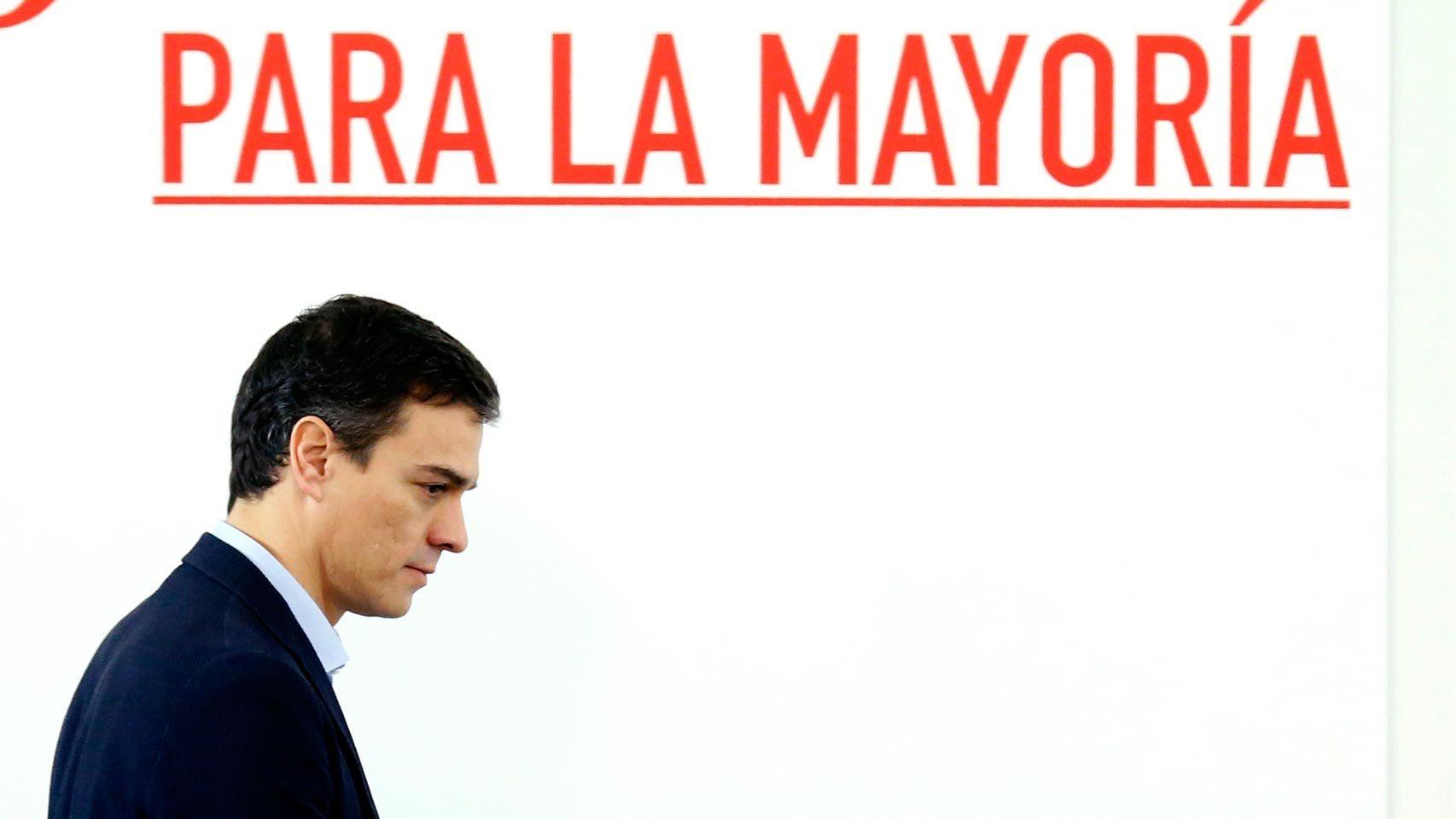 Pedro Sánchez, al inicio de la ejecutiva de su partido.