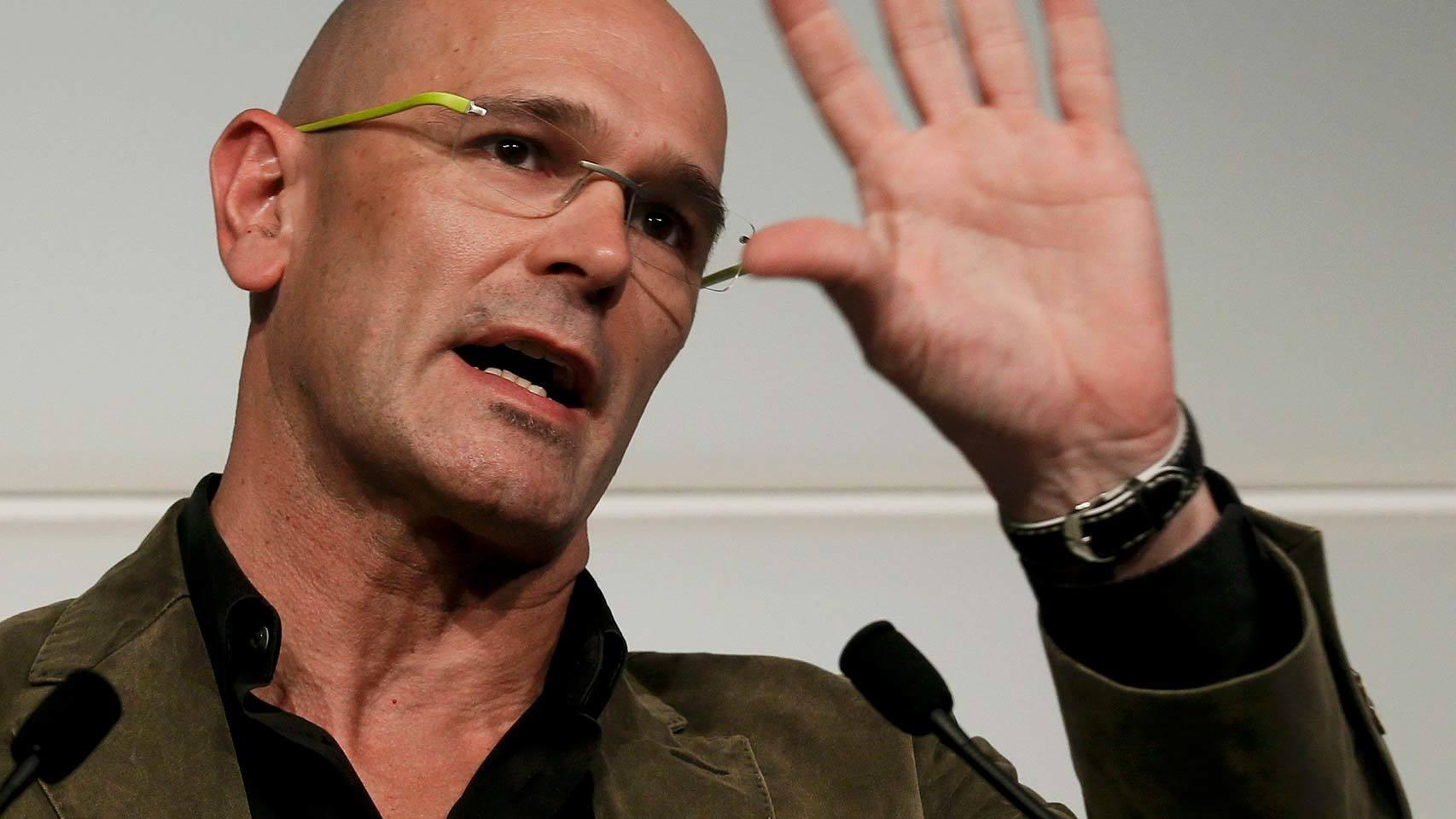 El número 1 de Junt pel Si, Raul Romeva, durante una rueda de prensa.
