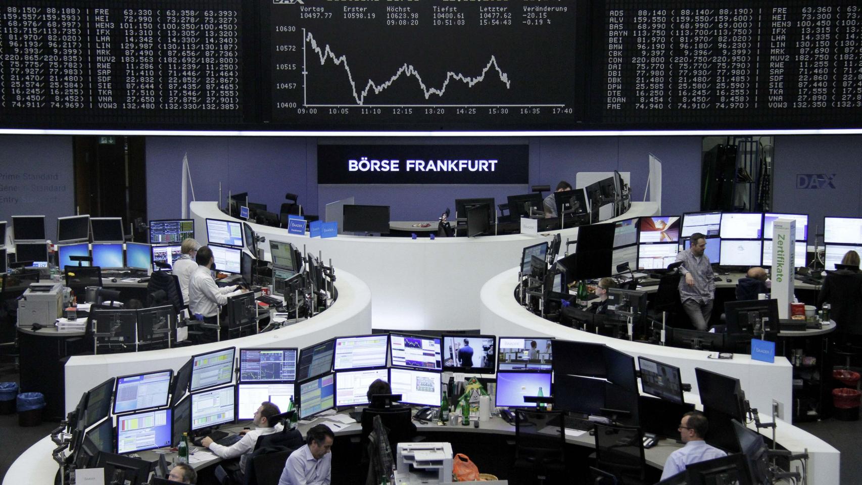 Interior de la bolsa de Fráncfort