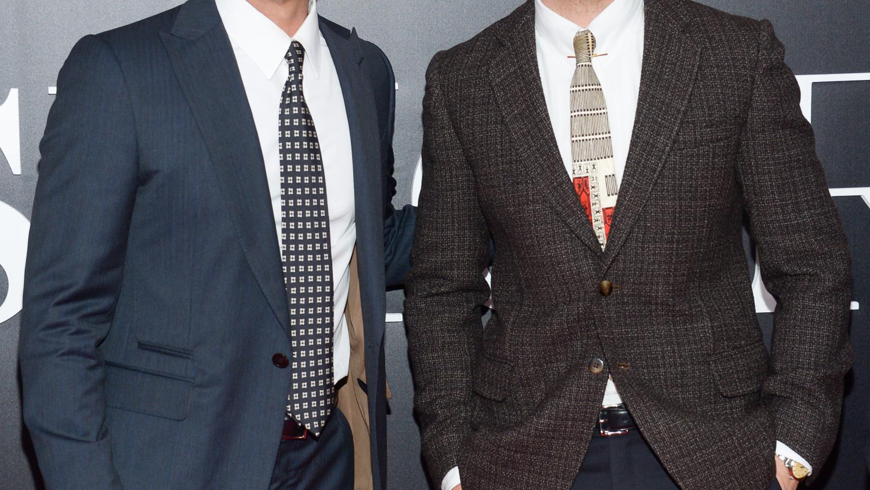 Brad Pitt y Ryan Gosling en el estreno de The Big Short