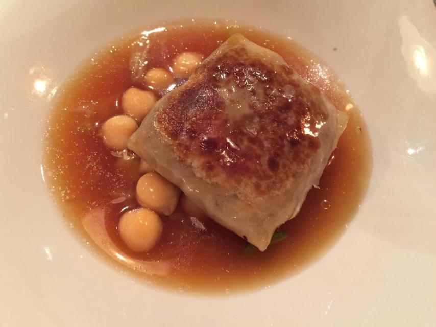 Ravioli de cocido madrileño.