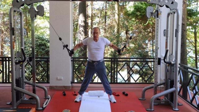 Vladimir Putin, haciendo ejercicio