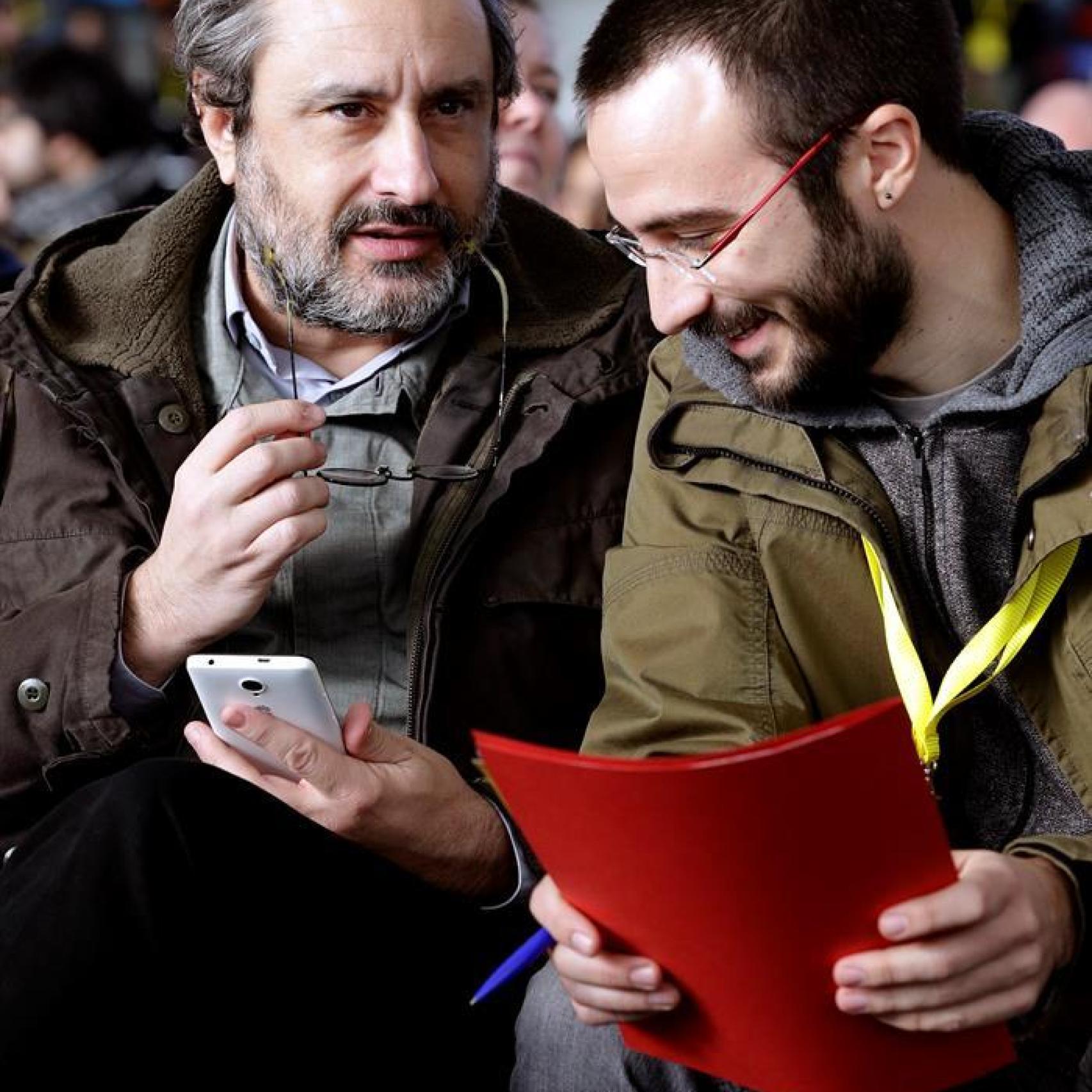 Los diputados de la CUP Antonio Baños (izquierda) y Albert Botrán.