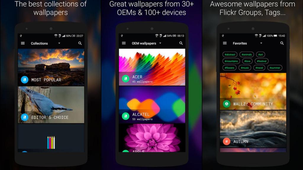 Wallz: Un millón de fondos de pantalla para Android