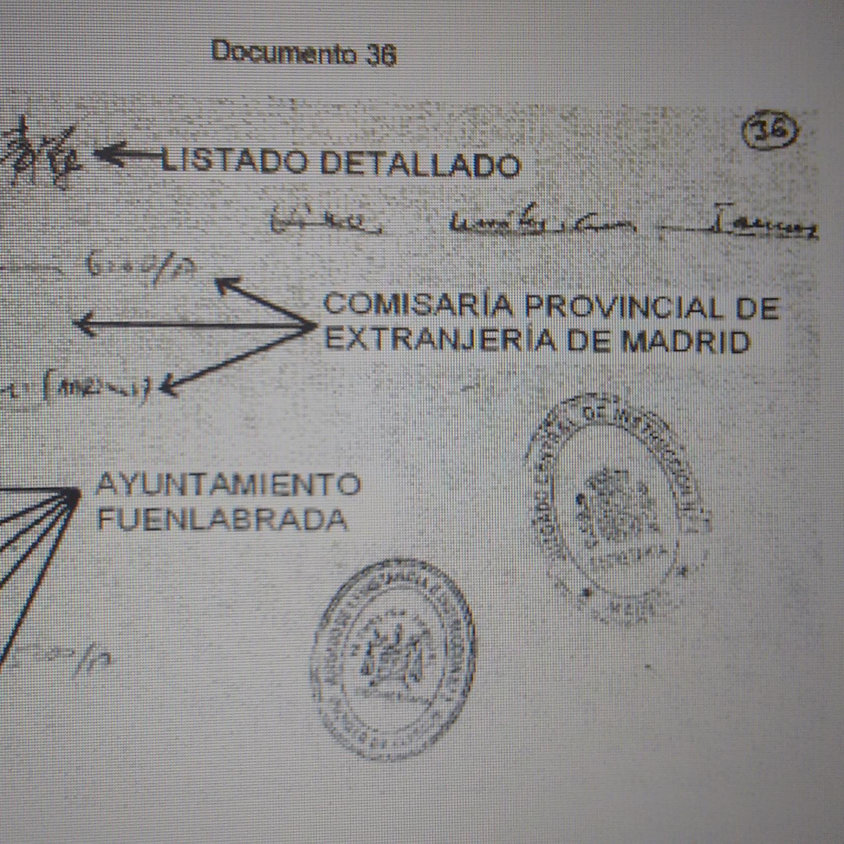 Uno de los documentos de la investigación