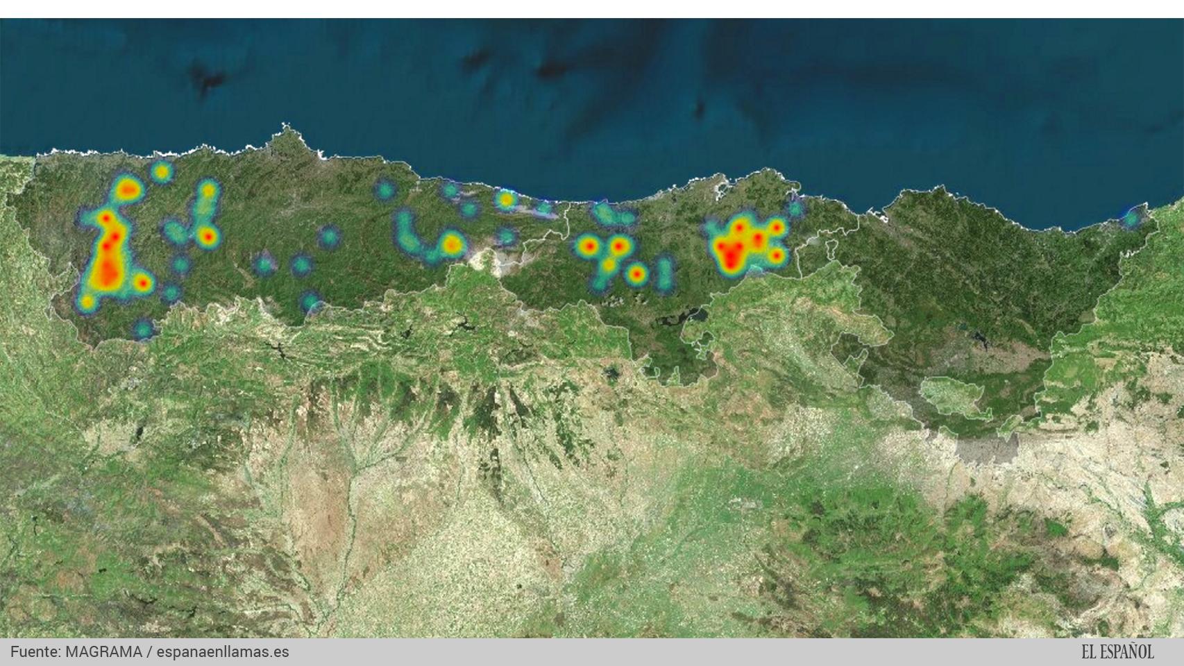 195 incendios de más de 100ha provocados para regenerar el pasto entre 2002 y 2013.