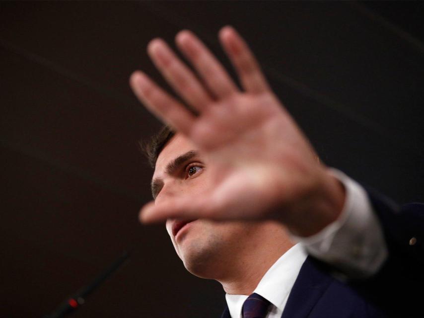 Albert Rivera comparece en Moncloa.