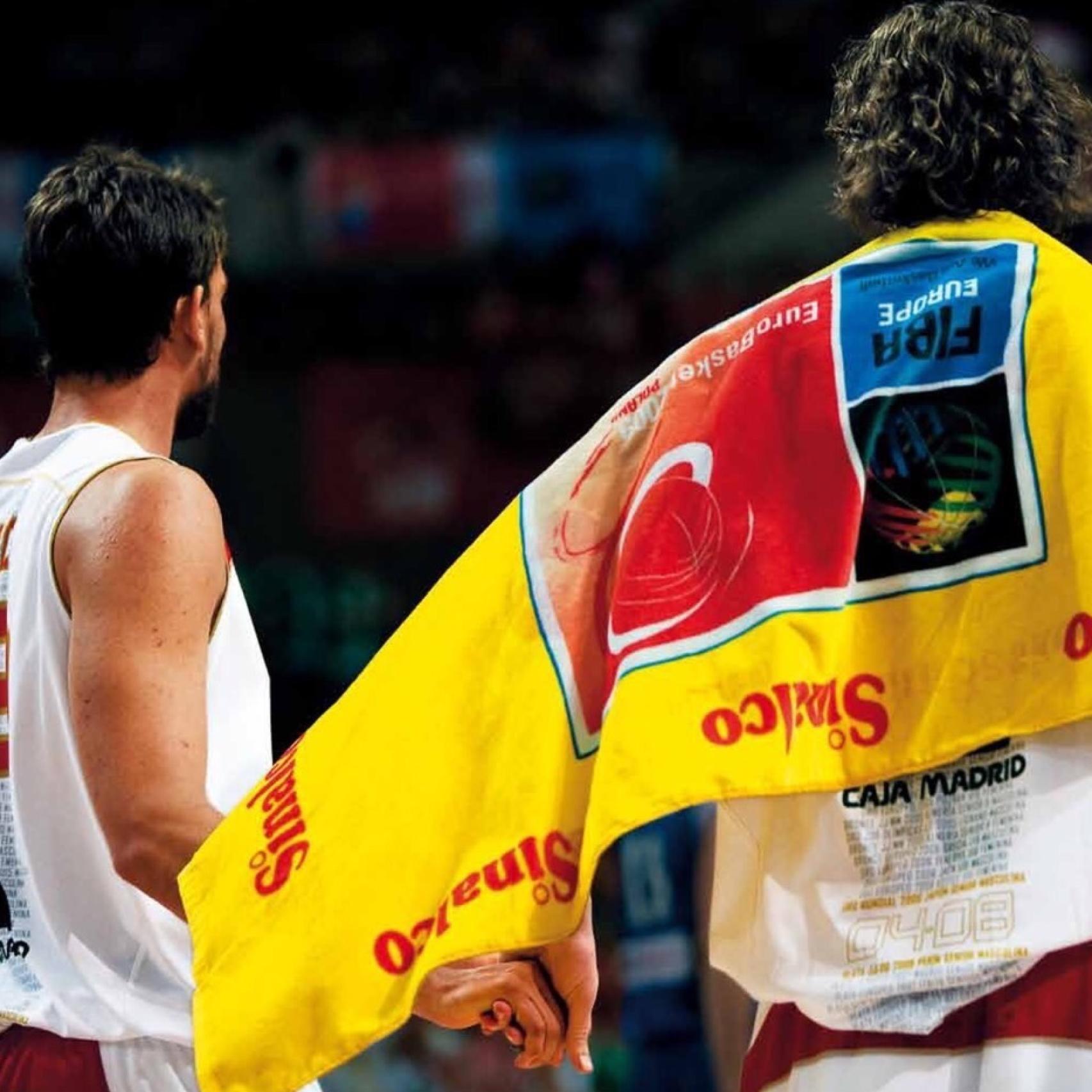 Los Gasol, de la mano en un partido con la selección.