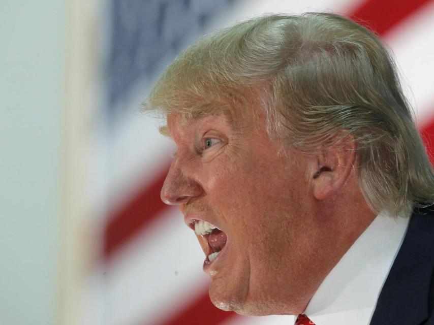 El magnate inmobiliario, Donald Trump, durante un mitin en New Hampshire.