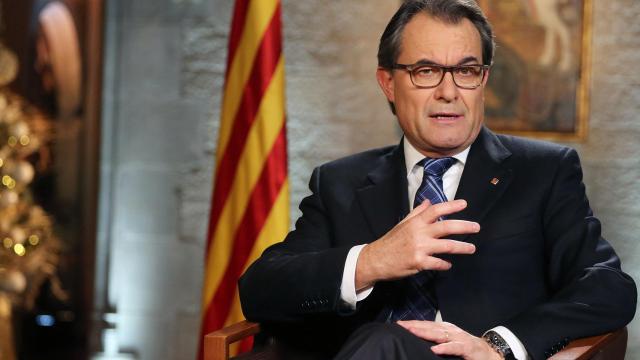 Artur Mas, durante su discurso de fin de año.