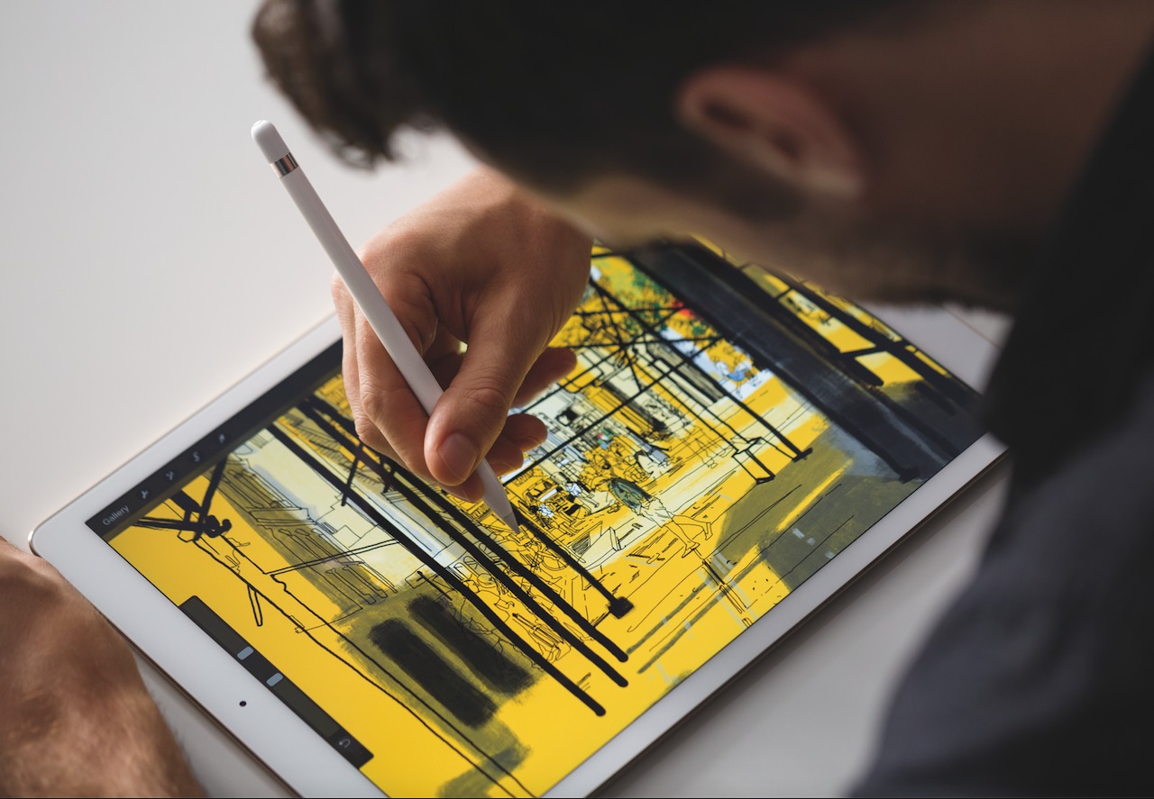 El iPad con el Apple Pencil.