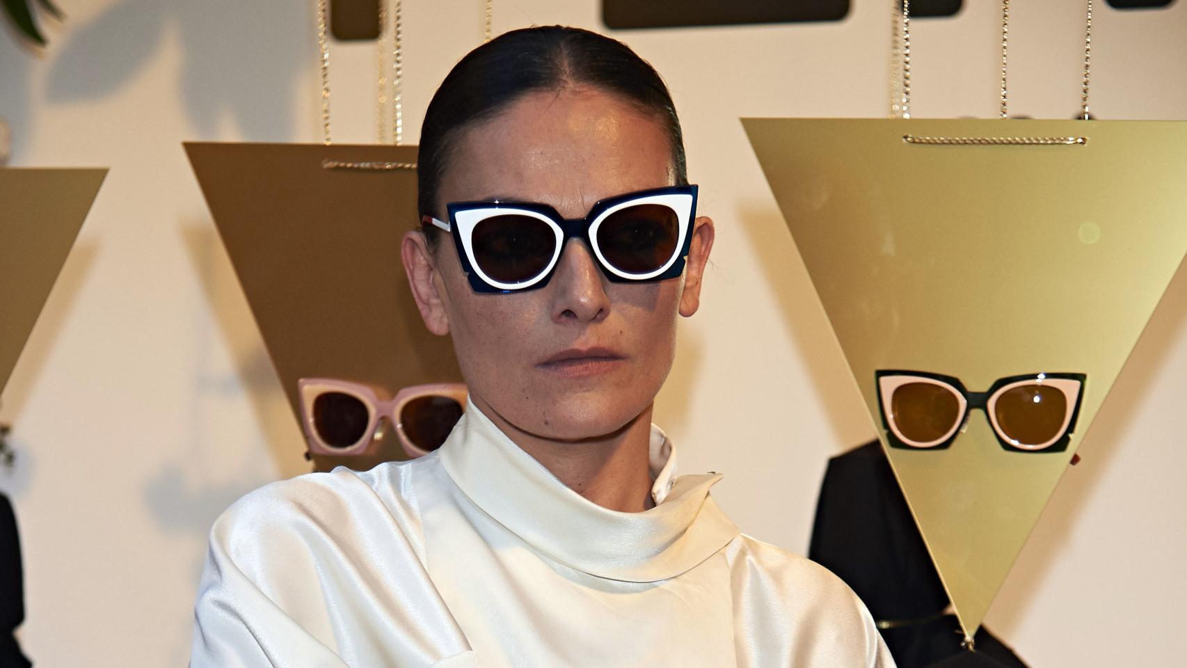Laura Ponte posa con gafas en la presentación de Fendi