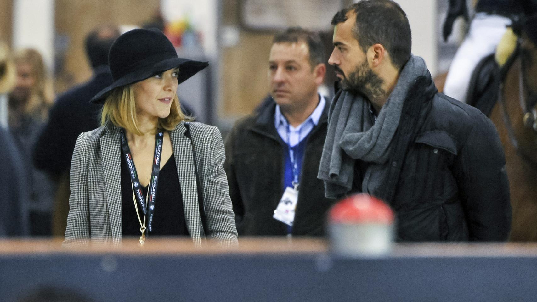 Marta Ortega junto a Alfonso Santullano en el Jumping de Verona