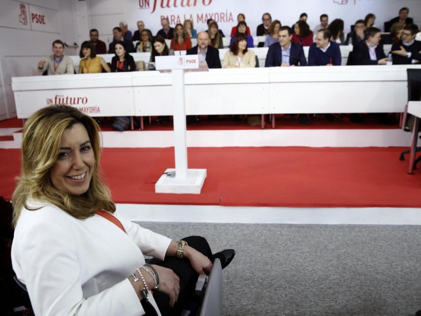 Susana Díaz, durante una reunión del Comité Federal del PSOE