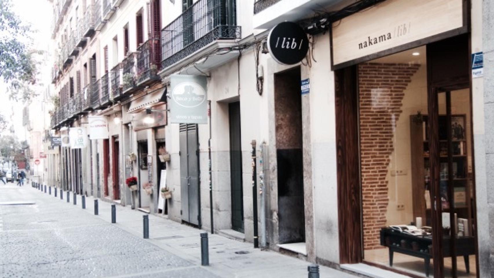 La entrada de la librería.