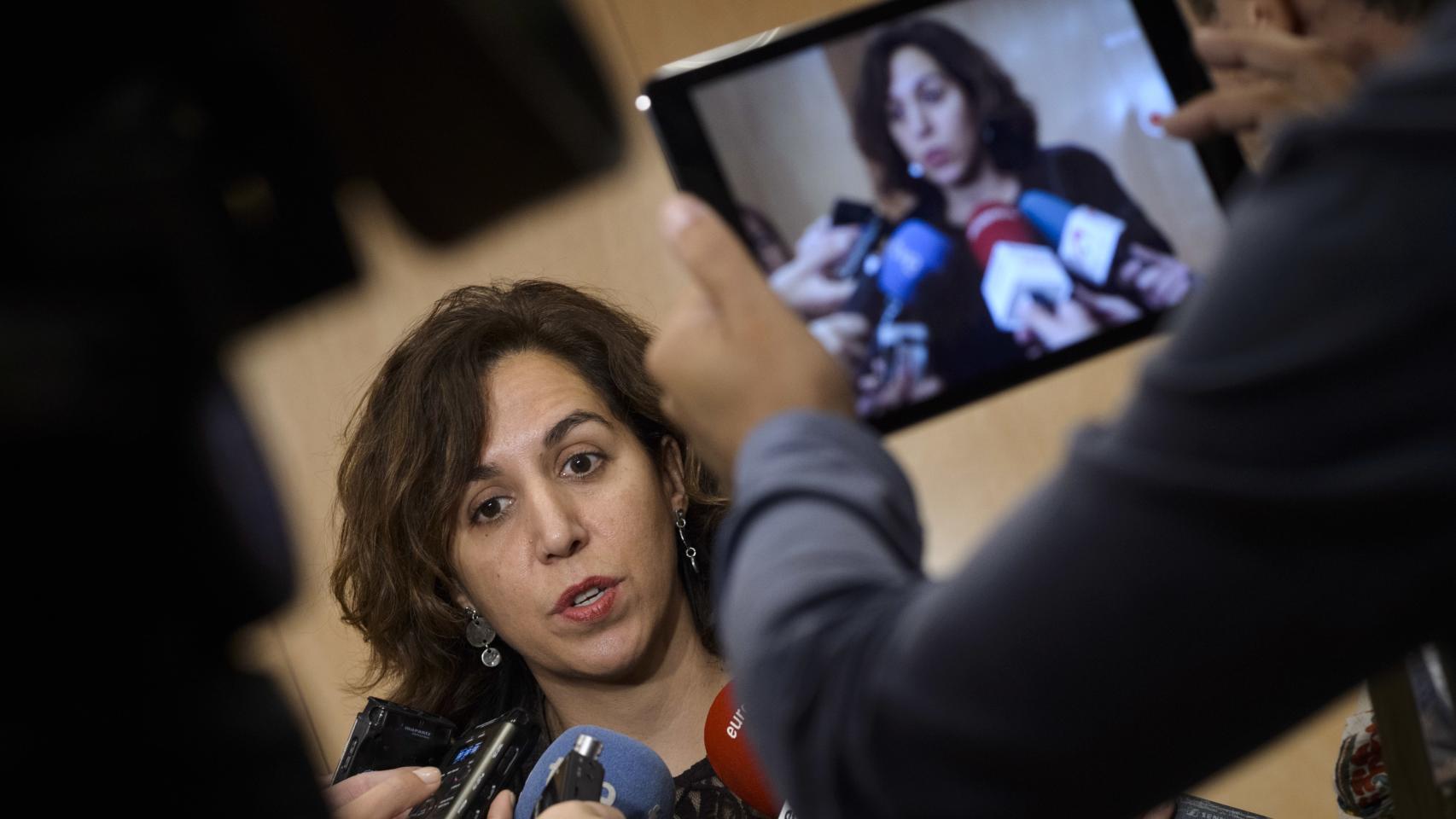 Irene Lozano en octubre en el Congreso, cuando explicó por qué se pasaba al PSOE.