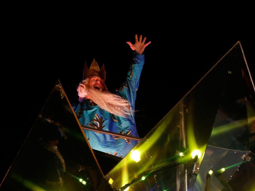 El rey Melchor en la cabalgata de Madrid.