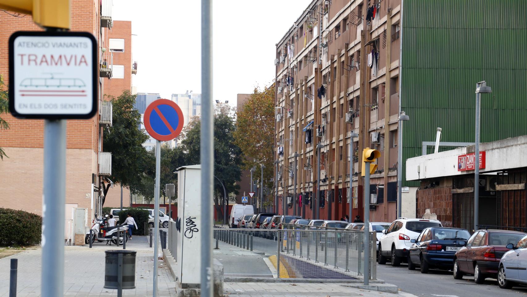 Una calle del barrio de Besòs