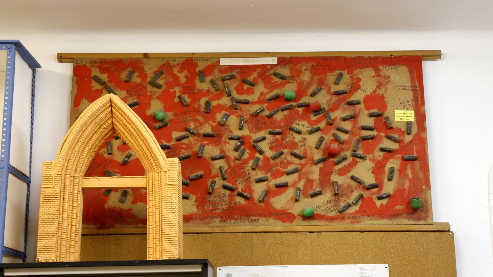 Cartuchos disparados por la policía en los 90.