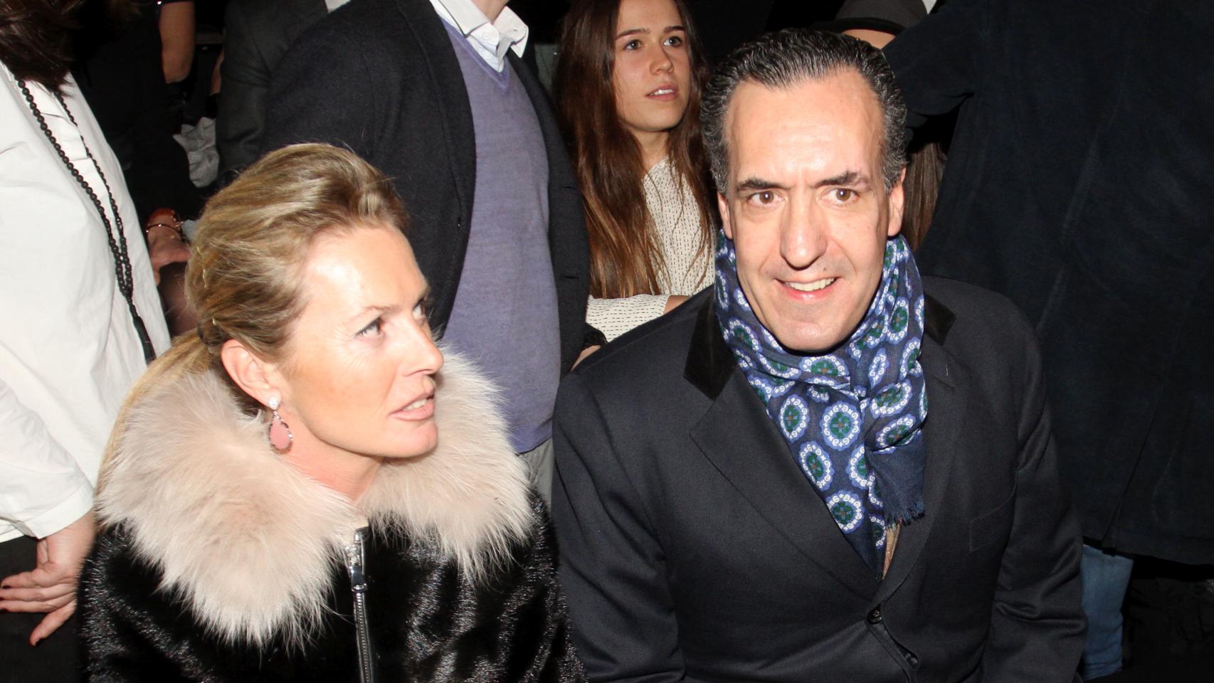 Jaime de Marichalar y Rosa Mairal de las joyerías Rabat en el desfile de Mango