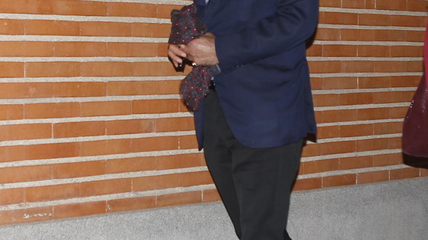 Jaime de Marichalar durante el funeral de Caritina Fernández de Liencres en Madrid