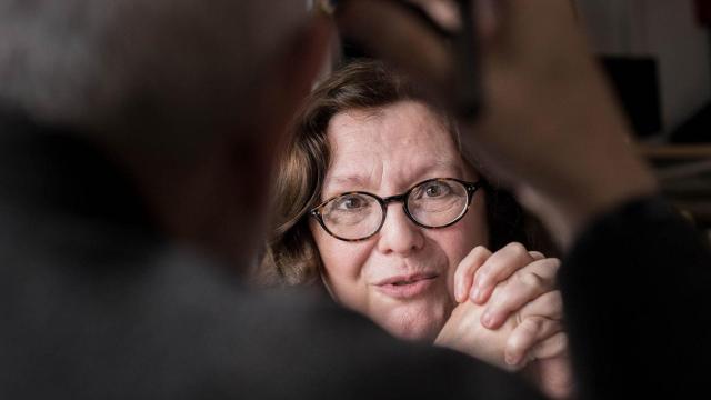 Rosa León, durante la entrevista.