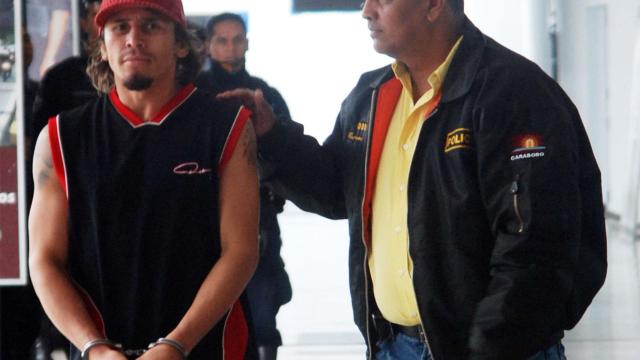 Valero, en el momento de su detención.