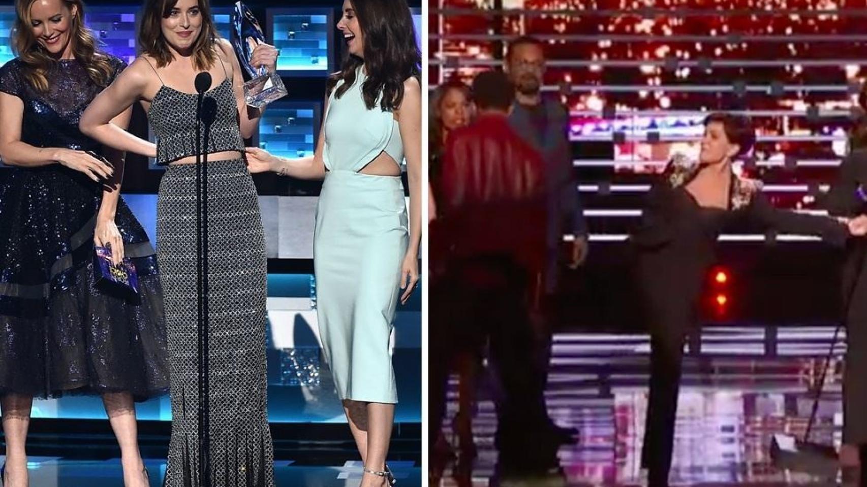 El descuido del vestido de Dakota y la patada de Sharon Osbourne