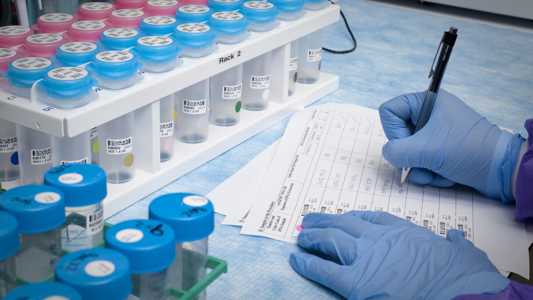 Muestras de un laboratorio.