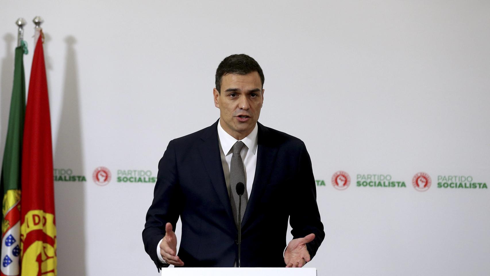 El secretario general del PSOE en Lisboa este jueves.