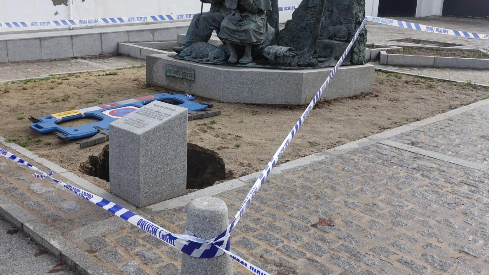 Plaza de los Macacos, donde ha sucedido el derrumbe.
