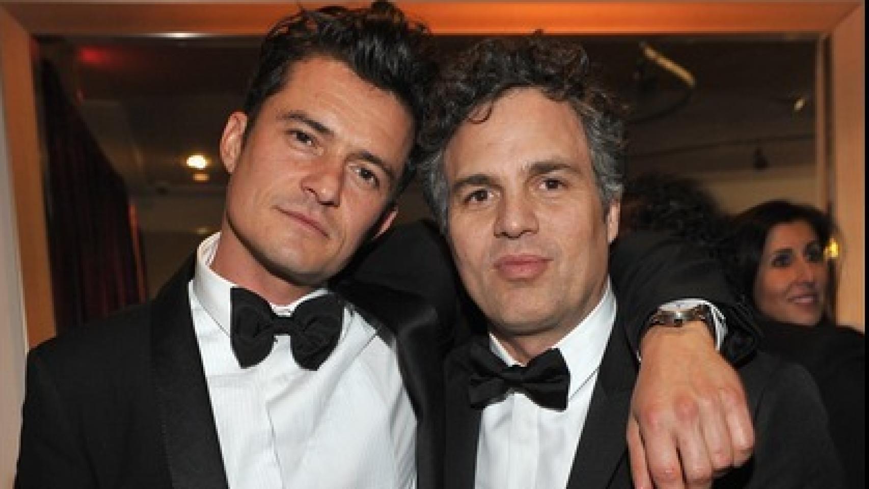 Orlando Bloom posa con Mark Ruffalo en la postfiesta de InStyle y Warner Bros