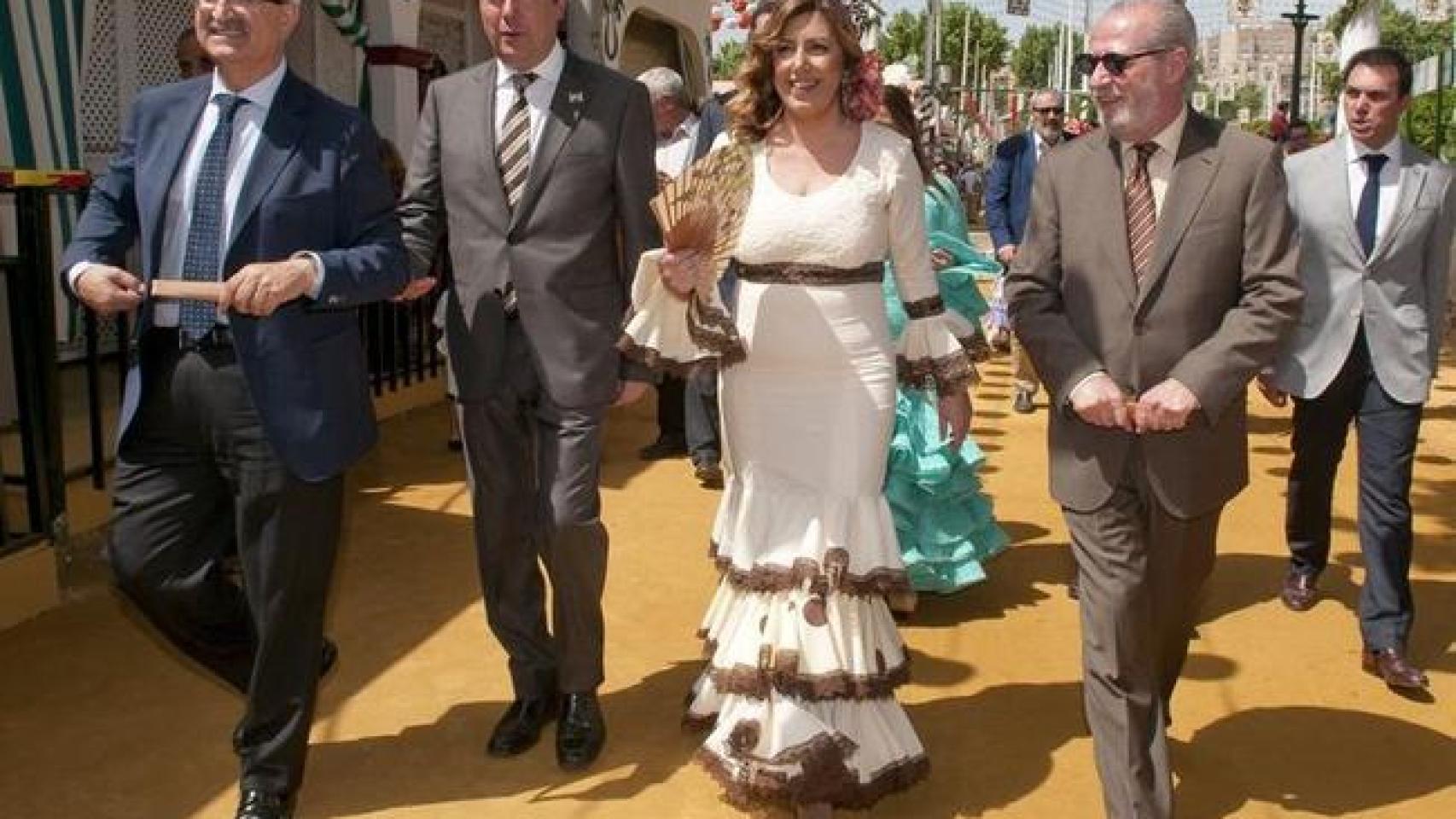 Susana Díaz en la Feria de Abril de Sevilla de 2014