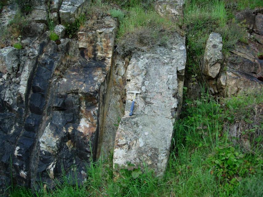 Capa de cenizas volcánicas en Barrios de Luna, León.