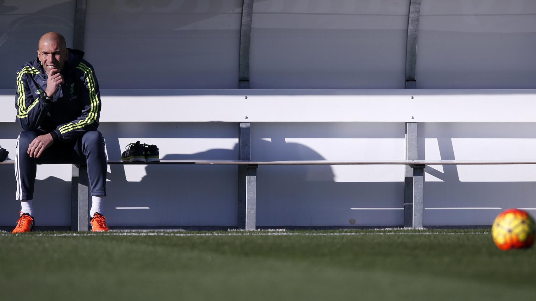 Zinedine Zidane, en Valdebebas.