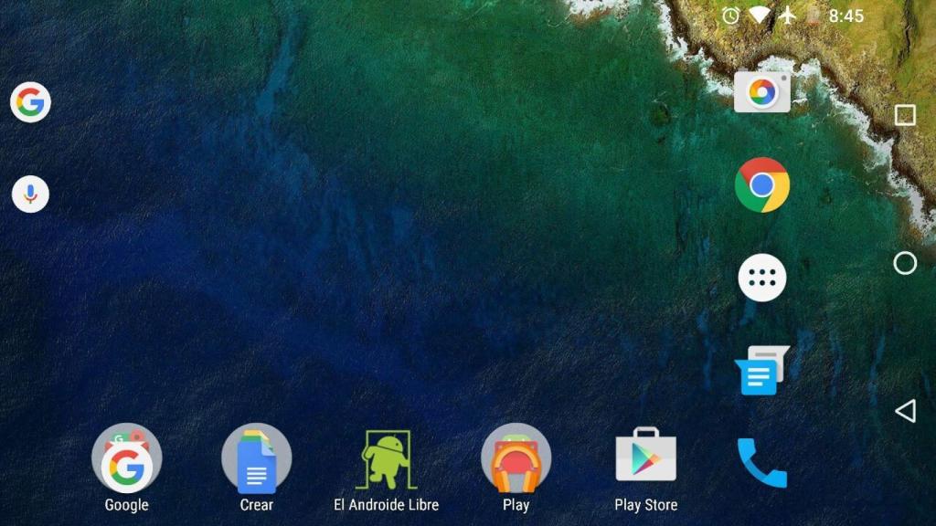Google Now Launcher vuelve a tener modo horizontal