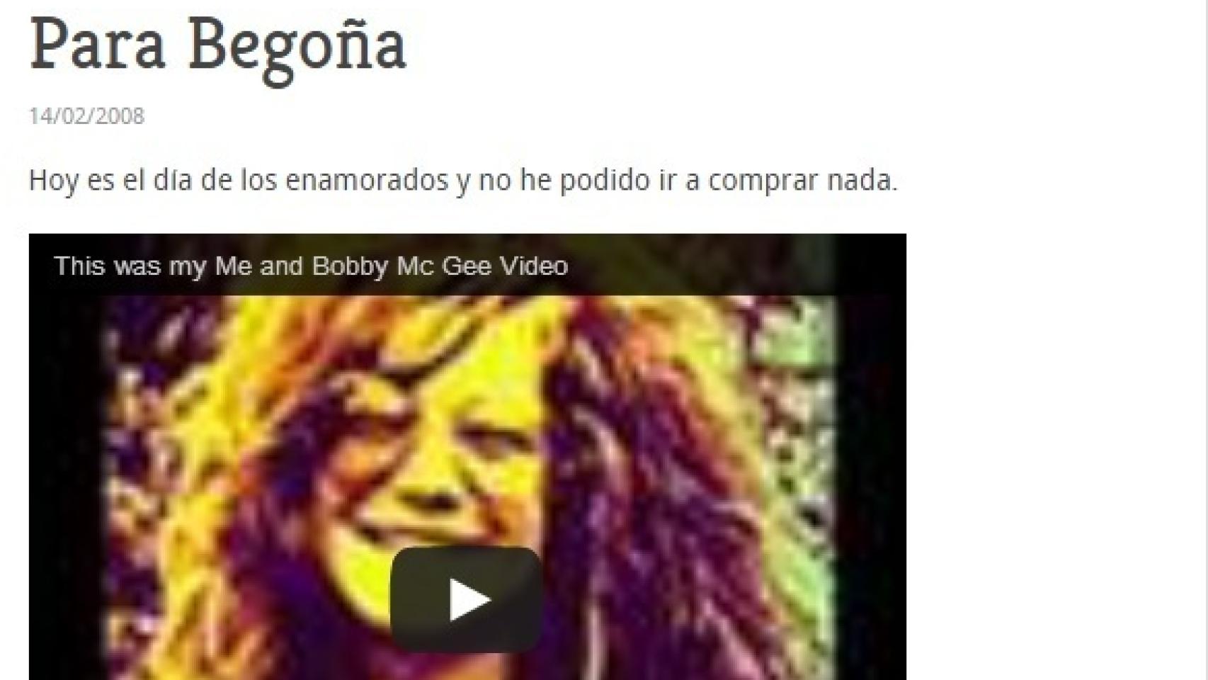 Post que Patxi López le dedicó a su mujer Begoña