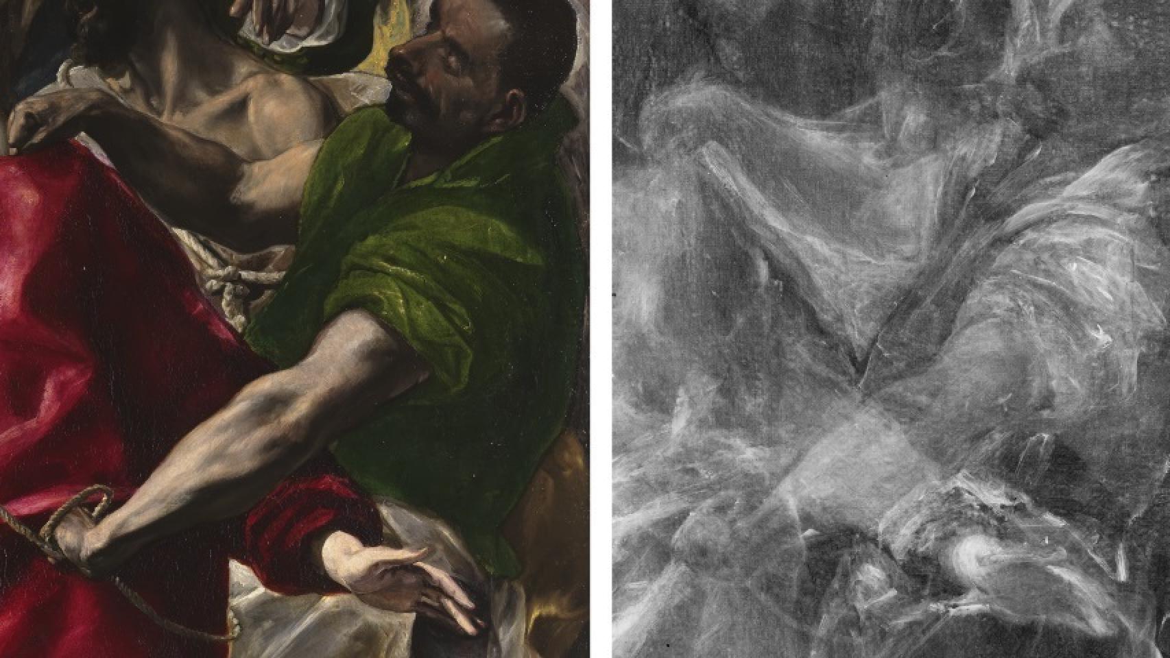 El Expolio visible y rayos X con los cambios de composición.