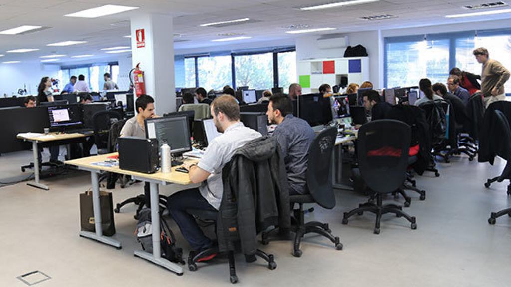 Trabajadores en una oficina