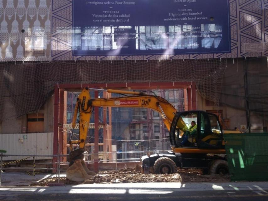 Restos de uno de los edificios del conjunto de Canalejas.