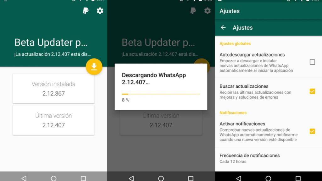 Cómo actualizar automáticamente a la última versión de WhatsApp
