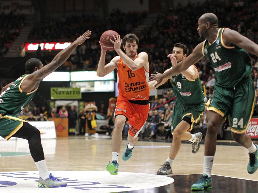 Guillem Vives, en el partido contra el Limoges.