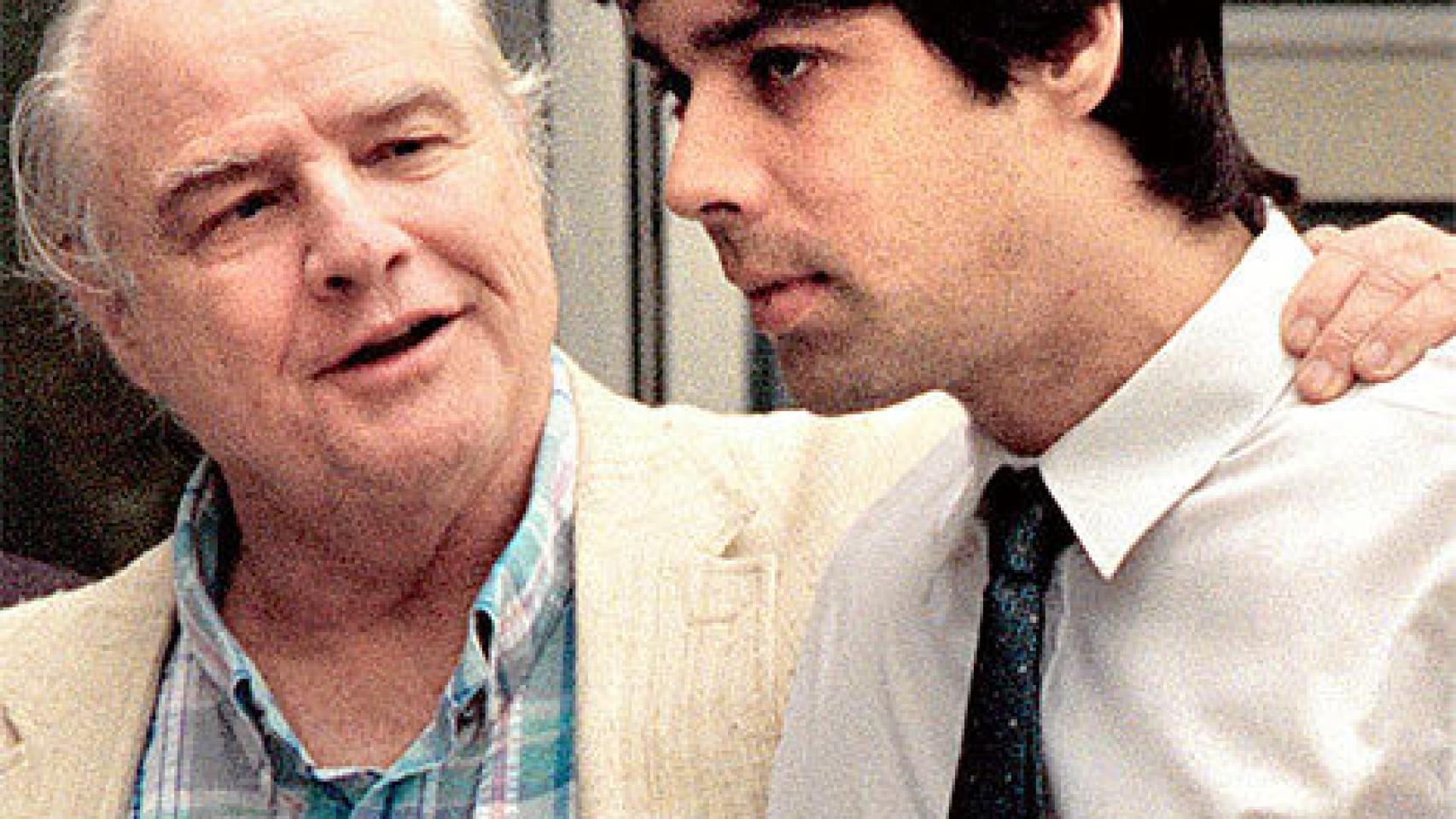Marlon Brando con su hijo Christian Brando
