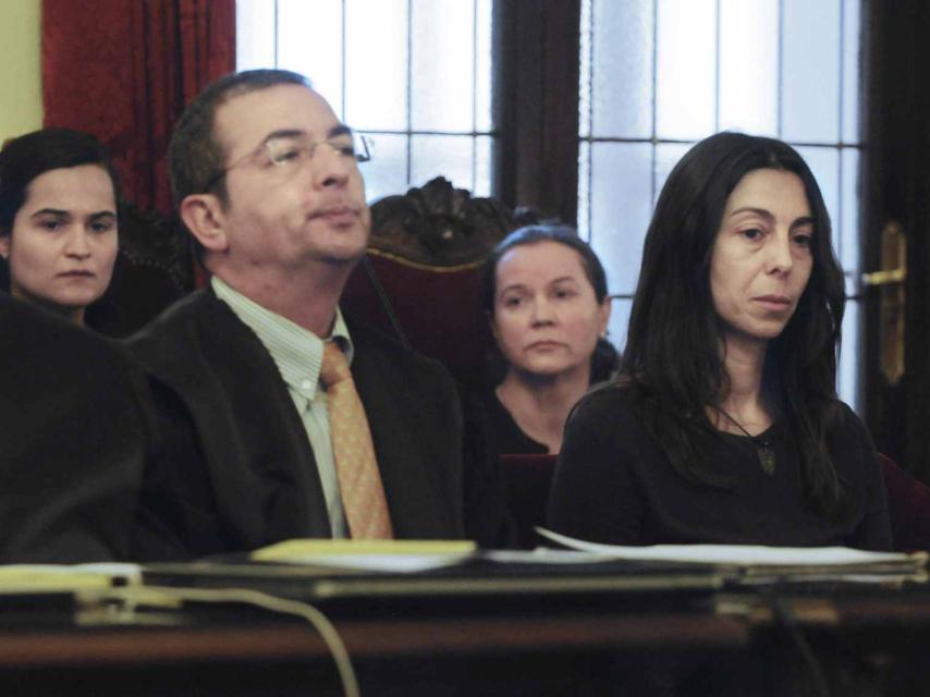 Las tres acusadas durante el juicio.