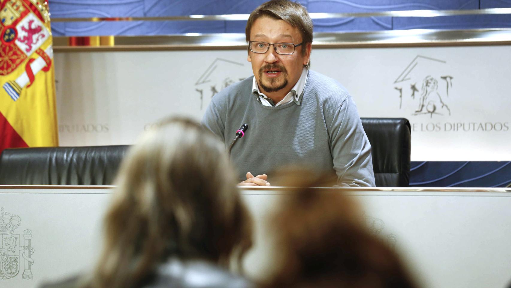 El socio de Podemos Xavi Domènech, en el Congreso.