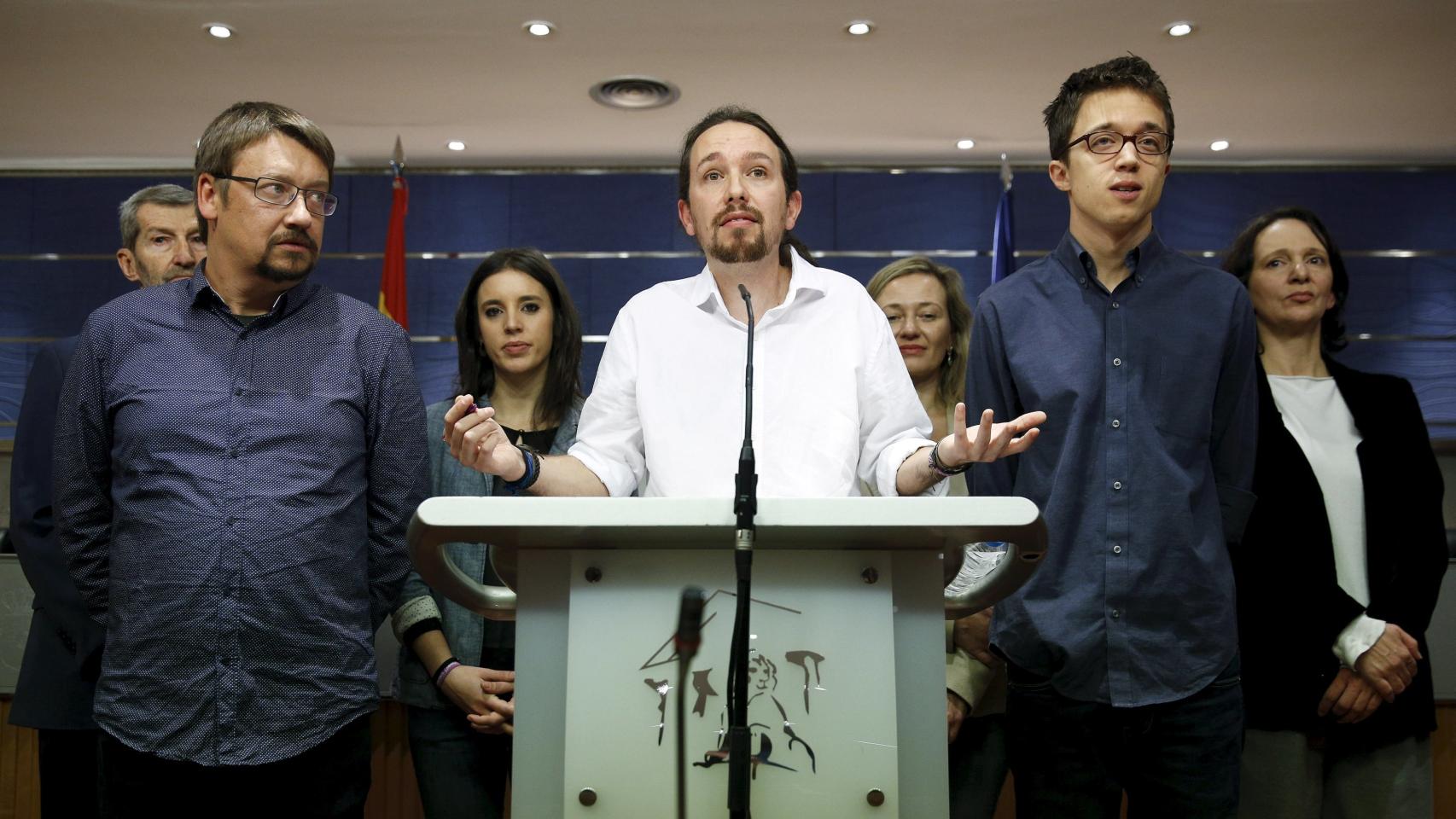 Pablo Iglesias durante su comparecencia en el Congreso.