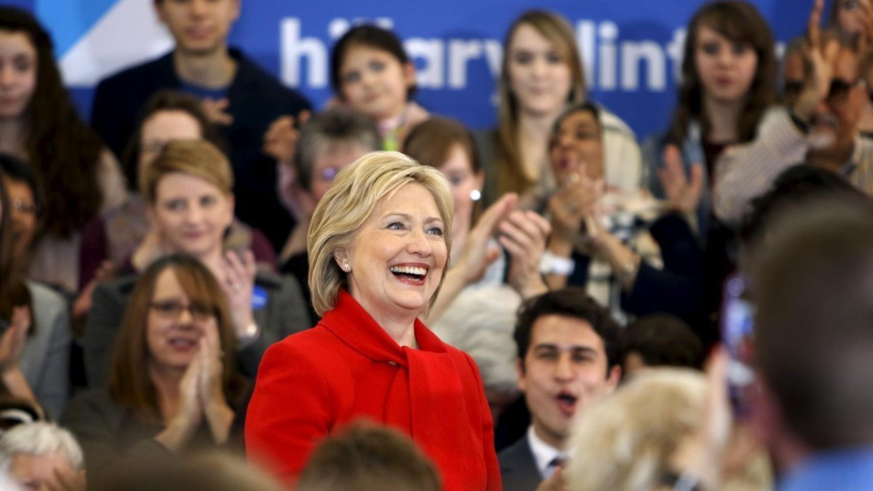 La candidata a la nominación del Partido Demócrata Hillary Clinton.